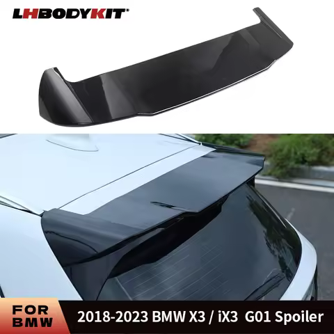 For 2018-23 Bmw X3 iX3 X3M G01 G08 F97 ABS Plastic Black Carbon Car Rear Trunk Lid Spoiler Wings Ext