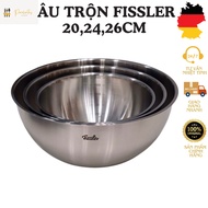 FISSLER mixing bowl, FISSLER mixing bowl 20cm, 24cm, 28cm, set of 3 304 stainless steel mixing bowls