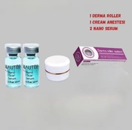 PAKET ACNE SCARS DERMA ROLLER 1mm Alat Perawatan Kecantikan Wajah Dermapen Anti Bopeng Bekas Jerawat
