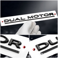 Suitable for Tesla model3 Y SX Car Logo Modified High Performance Rear Tail Logo DUALMOTOR English L
