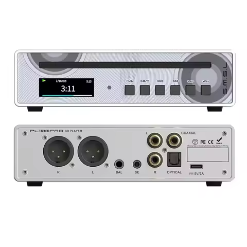 SMSL PL100 Pro CD Player Multi-function CS43131*2 DAC Chips Supports Lossless MQA Playback 4.4mm bal