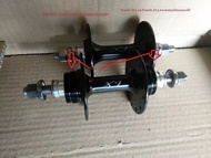 XJ ยี่ห้อ FIXED GEAR จักรยานล้อหลังกลองเบรค 32 หลุมแบริ่งภายในมู่เล่คู่แข็งฟันเทปคาสเซ็ทสำหรับอุปกรณ