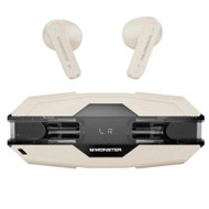 MONSTER AIRMARS XKT08 Pro 半入耳式藍牙電競耳機 - 米白色 | 游戲低延遲 | 109dB/mW靈敏度 | 香港行貨