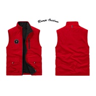 Intermiami Men's Vest Jacket Hiking Vest Men's Motorcycle Vest Men's Vest Jacket Korean Vest Men's V
