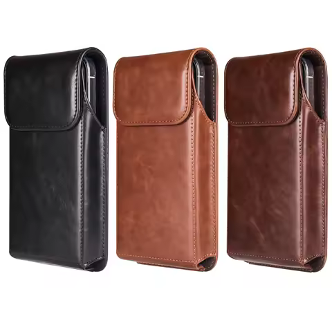 Phone Pouch Waist Case For Xiaomi 17 17Pro 17T 15T 15T Pro Redmi Note 15 15Pro 15C 14 14Pro Leather 