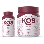 KOS Organic Beet Root Powder + Organic Beet Root Capsules Bundle