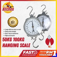 High Accuracy 50kg 100kg Hanging Scale Weight Spring Large Display Big Dial Stainless Steel Mechanical Timbang Gantung