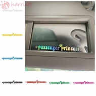 HARRIETT Passenger Princess Sticker, Self Adhesive Waterproof Passenger Princess Car Stickers, Creative Personality Reflective Car Mirror Decoration