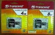 Transcend 創見 Class 4 4GB 8GB micro SD SDHC TransFlash T-Flash TF 記憶卡