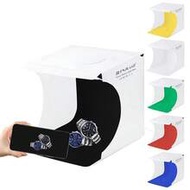 PULUZ 20cm Foldable Portable 550 Lumens Photography Lightbox Kit, Includes 6 Color Backdrops (Black,