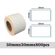 Thermal Label Sticker Adhesive Barcode Sticker 50mm x 30mm x 800 sheets FOR milktea,prices VIP - 1pc