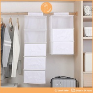 Hanging Wardrobe Foldable Organizer Storage Clothes Drawer Layered Foldable Clothes Divider Layering Storage Box