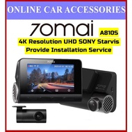 70mai A810S Dash Cam 4K Resolution Sony Starvis Lens Dual Vision Car Recorder with GPS ADAS DVR 70 M