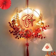 CNY 2025 Decorative Lightning Lucky Red RingCNY for Home Hanging with the word Phuc Loc Tho with Led