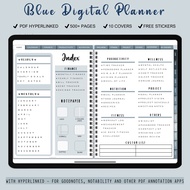 Digital Planner Blue, Goodnotes Planner, iPad Planner, Notability Planner, Dated Digital Planner, 20
