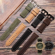 Vintage Genuine Crazy Horse Leather Strap 20Mm 22Mm 24Mm 26Mm Watchband For Panerai Omega IWC Watch For Seiko Suitable For Rolex Essories