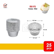 Aluminium Foil Tray RX Y5 / Alu Tray Bulat 90ml (per 25 pcs)