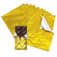 Foil chocolate wrapper 20x20 cm | Chocolate foil | Foil paper wrap chocolate sticks |   | Foil choco