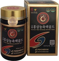 ▶$1 Shop Coupon◀  Pocheon 240g(8.5oz), 100% Pure Korean 6 Years Root Panax Red Ginseng Extract Gold,