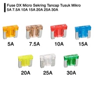 DX Micro Fuse Plug-in Fuse 5A 7.5A 10A 15A 20A 25A 30A G1384