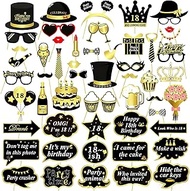 18th Birthday Photo Props, Pack of 53 Photo Box Accessories Party Accessories Decorative Photo Frame