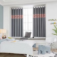 120X200CM Cangkuk Hook Type Modern Langsir Tingkap Tirai Bilik Semi Blackout Door Curtain Window Lan