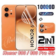 For Honor 600 Pro 5G 2IN1 Front Hydrogel Film and Lens Film For Honor 600 600Pro Honor600 Honor600Pr