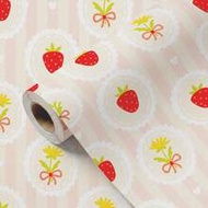 1 Roll Cute Strawberry Floral Peel And Stick Wallpaper Contact Paper, 17.5 Inch (44.5CM) Width Pink 