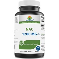 Brieofood NAC Supplement N-Acetyl Cysteine 1200 mg per Serving 250 Capsules - Immune Support Supplem
