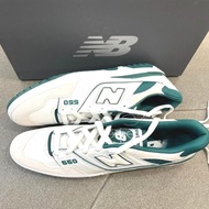 💜全新有盒 New Balance 550 白綠皮革低幫籃球鞋 男女同款 輕便透氣舒適