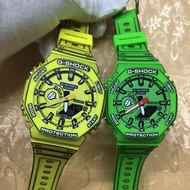 g*/shock GA-2100 Manga Yellow Cartoon Green AUTO LIGHT SPORT WATCH MEN Fashion resin watch strap fas