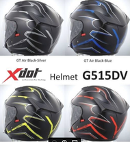 XDOT G515 Double Visor GT AIR HELMET Motorcycle Helmet Motor Helmet Clear Visor Open face Helmet Safety Helmet Topi Keledar SIRIM