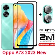 OPPO A78 4G 2023 2in1 Screen Protector Film For OPPOA78 Transparent Phone Screen Protector For OPPO 