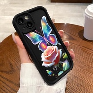 Pro Camera Case For Vivo Y75 5G Y75 4G Y78 Y78 Plus Y7s Y81 Y81i Y85 Y89 Silicone Colorful Butterfly
