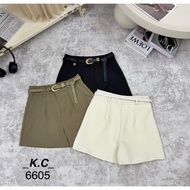 Fabric shorts with belt, women'sShorts QC QS6605 - C3TH - NhiNhi Shop