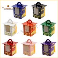 [20/50pcs] Multi-color 1-cavity Window Muffin Box With Window For Graduation / Return Gift Box Ideal