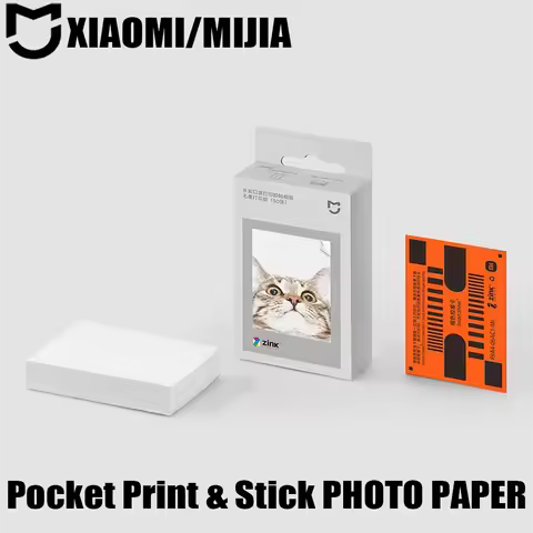 MIJIA ZINK Pocket Printer Paper Self-adhesive Photo Print 50pcs Sheets Inkless Printing for 3-inch M