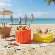 Easy to Inflate  Ice Tub Portable Inflatable Ice Tub Lightweight for Outdoor, Barbecue, Picnic