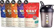 GoOAT Overnight Oats 1.035kg with Sipper Bottle | High Protein (24g, 17g) | Pack of 15 | No Refined