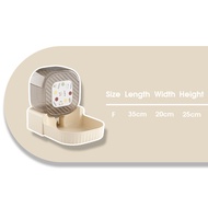 HamshMoc Auto Refill Water Bowl Collapsible Design Removable Parts 370 Degree Access PP PVC Material