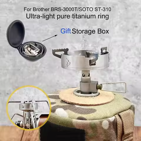 Outdoor Gas Wind Shield Stainless Steel Windproof Ring Camping Stove Support Rack for SOTO Spider St