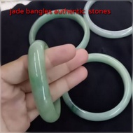 Jade Bangles Authentic Stones Light Green, Sold per piece.