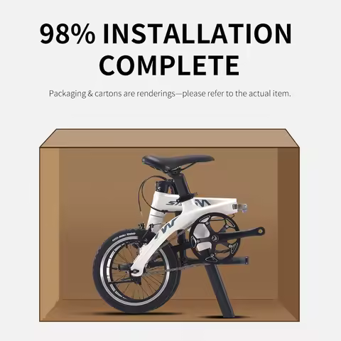 SAVA 14 inch student bicycle single-speed carbon fiber folding bicycle one-button folding bicycle 6.