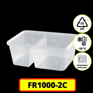 BEKAS TUPPERWARE 2 COMPARTMENT 50pcs+- 750-2C 1000-2C