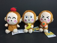 Sanrio Monkichi 馬騮仔 2021年水果系列毛毛公仔一套三個