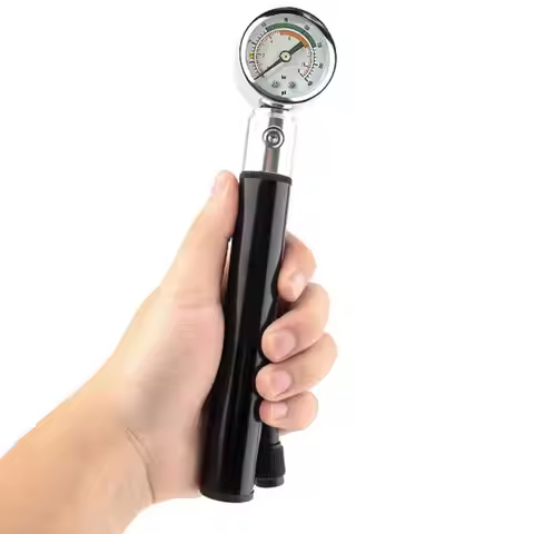 Bicycles Pump, Tire Pressure Gauge Aluminum Alloy Bicycles Tire Pump Bikes Pump, High Pressure Infla