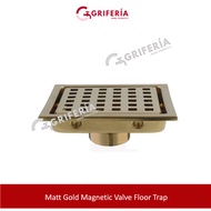 Gold Floor Drain / Magnetic Valve Floor Trap / Matt Gold Floor Trap