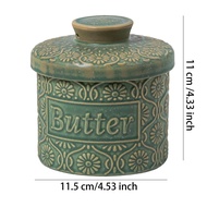 Ceramic Butter Bell Crock French Butter Dish with Lid for CountertopPorcelain Cheese Storage BoxKitc