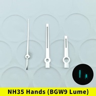 QX NH35 NH38 Watch Hands Set For 28.5mm Dial BGW9 Lume Date-just Style Polished - NH35A NH38A NH36A 