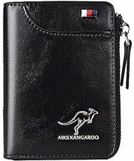 Kangaroo Wallet Men's RFID Blocking Wallet with Zipper Multi Credit Card Holder Purse